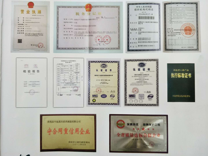 懸掛式微型電動(dòng)葫蘆榮譽(yù)證書(shū)